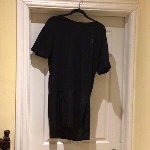 Religion Black Short-Sleeve Long Shirt/Tunic